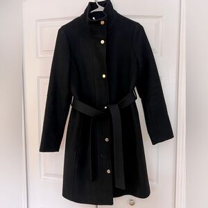 Michael Kors belted zippered wool coat, size S
